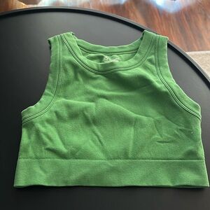 Arie cropped green tank top